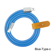Load image into Gallery viewer, 120W Metal USB Protection Charge Cable Fast Charging Data Cable For Micro Type-C Silicone Quickly Charge With Cable Organizer
