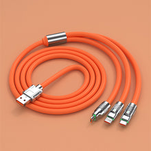 Load image into Gallery viewer, 3 IN 1 Zinc Alloy Charging Cable 120W 6A Super Fast Charger USB Protecetion For Micro Type-C With Indicate Light 480 Mbps Transmission
