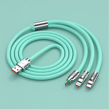 Load image into Gallery viewer, 3 IN 1 Zinc Alloy Charging Cable 120W 6A Super Fast Charger USB Protecetion For Micro Type-C With Indicate Light 480 Mbps Transmission
