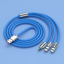 Load image into Gallery viewer, 3 IN 1 Zinc Alloy Charging Cable 120W 6A Super Fast Charger USB Protecetion For Micro Type-C With Indicate Light 480 Mbps Transmission
