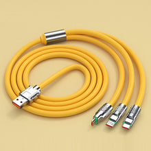 Load image into Gallery viewer, 3 IN 1 Zinc Alloy Charging Cable 120W 6A Super Fast Charger USB Protecetion For Micro Type-C With Indicate Light 480 Mbps Transmission
