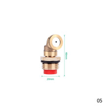 Load image into Gallery viewer, 1/2" Misting Nozzle Brass Atomizing Spray Fitting Nebulizer Hose Connector Water Sprinkler Adjustable for Garden Lawn Irrigation
