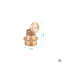 Load image into Gallery viewer, 1/2" Misting Nozzle Brass Atomizing Spray Fitting Nebulizer Hose Connector Water Sprinkler Adjustable for Garden Lawn Irrigation
