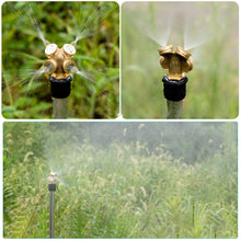 Load image into Gallery viewer, 1/2" Misting Nozzle Brass Atomizing Spray Fitting Nebulizer Hose Connector Water Sprinkler Adjustable for Garden Lawn Irrigation
