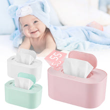 Load image into Gallery viewer, Baby Wipe Warmer Heater Wet Towel Dispenser Napkin Heating Box Home/Car Use Mini Wipe Warmer Case Disinfecting Wipes

