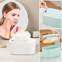 Load image into Gallery viewer, Baby Wipe Warmer Heater Wet Towel Dispenser Napkin Heating Box Home/Car Use Mini Wipe Warmer Case Disinfecting Wipes
