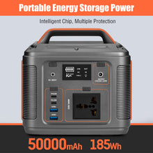Load image into Gallery viewer, 220-240V EU 200W 180Wh Portable Power Station Pure Sine Wave for Home Outdoor Car Drone Laptops Solar Generator Charging
