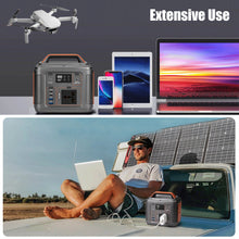 Load image into Gallery viewer, 220-240V EU 200W 180Wh Portable Power Station Pure Sine Wave for Home Outdoor Car Drone Laptops Solar Generator Charging
