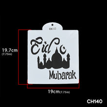 Load image into Gallery viewer, 1Pc Ramadan Eid Mubarak Moon Star Spray Stencils Cake Topper Decor Ramadan Decoration Baking Tools Mould Party Muslim Islamic
