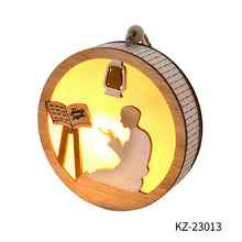 Load image into Gallery viewer, Wooden EID Mubarak LED Light Decoration Ramadan Mubarak Ornaments Islamic Muslim Pendant Eid Al Adha Party Supplies
