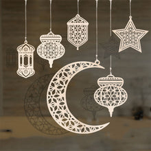 Load image into Gallery viewer, Eid Mubarak Decor Wooden Hanging Pendant Star Moon DIY Ornament Ramadan Kareem Gift Al Adha Islam Muslim Party Supplies
