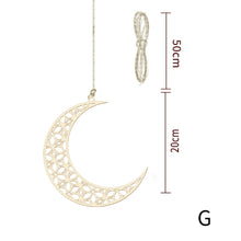 Load image into Gallery viewer, Eid Mubarak Decor Wooden Hanging Pendant Star Moon DIY Ornament Ramadan Kareem Gift Al Adha Islam Muslim Party Supplies
