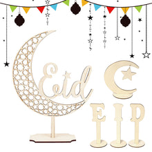 Load image into Gallery viewer, Wooden Ramadan Eid Mubarak Food Tray for Home Cake Display Islam Muslim Eid Al Adha Party Supplies Ramadan Kareem Eid Gifts
