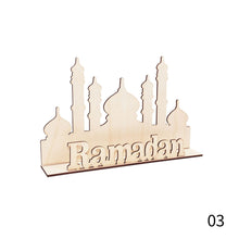 Load image into Gallery viewer, Wooden Ramadan Eid Mubarak Food Tray for Home Cake Display Islam Muslim Eid Al Adha Party Supplies Ramadan Kareem Eid Gifts
