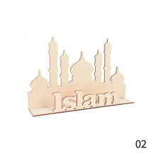 Load image into Gallery viewer, Wooden Ramadan Eid Mubarak Food Tray for Home Cake Display Islam Muslim Eid Al Adha Party Supplies Ramadan Kareem Eid Gifts
