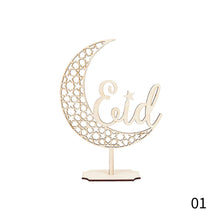 Load image into Gallery viewer, Wooden Ramadan Eid Mubarak Food Tray for Home Cake Display Islam Muslim Eid Al Adha Party Supplies Ramadan Kareem Eid Gifts
