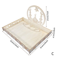Load image into Gallery viewer, Wooden Ramadan Eid Mubarak Food Tray for Home Cake Display Islam Muslim Eid Al Adha Party Supplies Ramadan Kareem Eid Gifts
