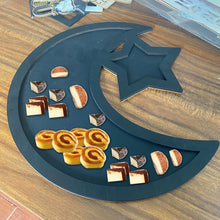 Load image into Gallery viewer, Wooden Ramadan Eid Mubarak Food Tray for Home Cake Display Islam Muslim Eid Al Adha Party Supplies Ramadan Kareem Eid Gifts
