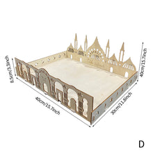 Load image into Gallery viewer, Wooden Ramadan Eid Mubarak Food Tray for Home Cake Display Islam Muslim Eid Al Adha Party Supplies Ramadan Kareem Eid Gifts
