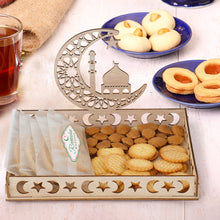 Load image into Gallery viewer, Wooden Ramadan Eid Mubarak Food Tray for Home Cake Display Islam Muslim Eid Al Adha Party Supplies Ramadan Kareem Eid Gifts
