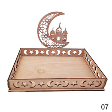 Load image into Gallery viewer, Wooden Ramadan Eid Mubarak Food Tray for Home Cake Display Islam Muslim Eid Al Adha Party Supplies Ramadan Kareem Eid Gifts
