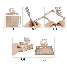 Load image into Gallery viewer, Wooden Ramadan Eid Mubarak Food Tray for Home Cake Display Islam Muslim Eid Al Adha Party Supplies Ramadan Kareem Eid Gifts
