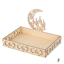 Load image into Gallery viewer, Wooden Ramadan Eid Mubarak Food Tray for Home Cake Display Islam Muslim Eid Al Adha Party Supplies Ramadan Kareem Eid Gifts
