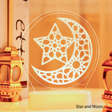 Load image into Gallery viewer, Moon Star Night Light Ramadan EID Mubarak Decoration Islamic Muslim Party Decor for Home Ramadan Eid Al Adha Decor Eid Gifts

