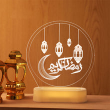 Load image into Gallery viewer, Moon Star Night Light Ramadan EID Mubarak Decoration Islamic Muslim Party Decor for Home Ramadan Eid Al Adha Decor Eid Gifts
