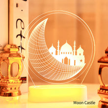 Load image into Gallery viewer, Moon Star Night Light Ramadan EID Mubarak Decoration Islamic Muslim Party Decor for Home Ramadan Eid Al Adha Decor Eid Gifts
