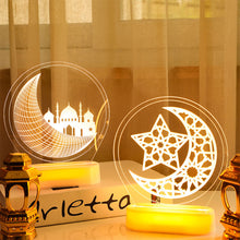 Load image into Gallery viewer, Moon Star Night Light Ramadan EID Mubarak Decoration Islamic Muslim Party Decor for Home Ramadan Eid Al Adha Decor Eid Gifts
