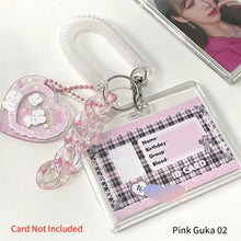 Load image into Gallery viewer, 3inch Kpop Photocard Holder Acrylic Credit ID Bank Card Photo Display Holder Bus Subway Card Protective Case Pendant Gift
