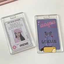 Load image into Gallery viewer, 3inch Kpop Photocard Holder Acrylic Credit ID Bank Card Photo Display Holder Bus Subway Card Protective Case Pendant Gift
