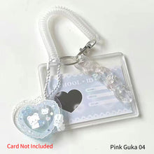 Load image into Gallery viewer, 3inch Kpop Photocard Holder Acrylic Credit ID Bank Card Photo Display Holder Bus Subway Card Protective Case Pendant Gift
