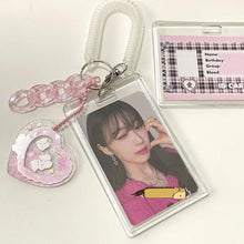 Load image into Gallery viewer, 3inch Kpop Photocard Holder Acrylic Credit ID Bank Card Photo Display Holder Bus Subway Card Protective Case Pendant Gift
