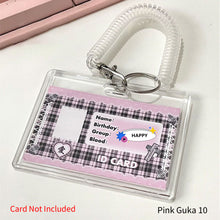 Load image into Gallery viewer, 3inch Kpop Photocard Holder Acrylic Credit ID Bank Card Photo Display Holder Bus Subway Card Protective Case Pendant Gift
