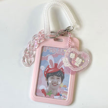 Load image into Gallery viewer, 3inch Kpop Photocard Holder Acrylic Credit ID Bank Card Photo Display Holder Bus Subway Card Protective Case Pendant Gift
