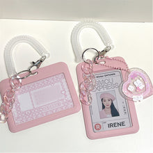 Load image into Gallery viewer, 3inch Kpop Photocard Holder Acrylic Credit ID Bank Card Photo Display Holder Bus Subway Card Protective Case Pendant Gift
