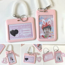 Load image into Gallery viewer, 3inch Kpop Photocard Holder Acrylic Credit ID Bank Card Photo Display Holder Bus Subway Card Protective Case Pendant Gift
