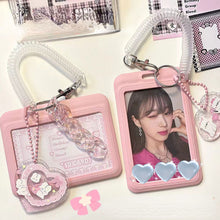 Load image into Gallery viewer, 3inch Kpop Photocard Holder Acrylic Credit ID Bank Card Photo Display Holder Bus Subway Card Protective Case Pendant Gift
