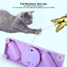 Load image into Gallery viewer, Automatic Electric Rotating Cat Toy with Bell Ball Colorful Butterfly Shape Plastic Funny Pet Kitten Interactive Training Toys
