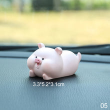 Load image into Gallery viewer, Lovely Lulu Piggy Mini Toy Pink Pig Toys Cute Piggy Statue Doll Micro Landscape Kawaii Desk Car Interior Accessories Home Decoration Kids Gift
