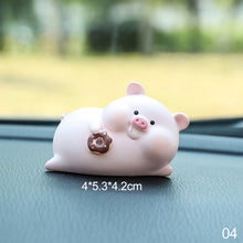 Load image into Gallery viewer, Lovely Lulu Piggy Mini Toy Pink Pig Toys Cute Piggy Statue Doll Micro Landscape Kawaii Desk Car Interior Accessories Home Decoration Kids Gift
