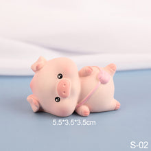 Load image into Gallery viewer, Lovely Lulu Piggy Mini Toy Pink Pig Toys Cute Piggy Statue Doll Micro Landscape Kawaii Desk Car Interior Accessories Home Decoration Kids Gift
