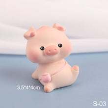 Load image into Gallery viewer, Lovely Lulu Piggy Mini Toy Pink Pig Toys Cute Piggy Statue Doll Micro Landscape Kawaii Desk Car Interior Accessories Home Decoration Kids Gift

