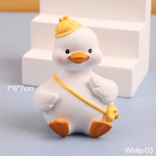 Load image into Gallery viewer, Lovely MOMO Duck Mini Toy Cute Duck Statue Doll Micro Landscape Kawaii Desk Car Interior Accessories Home Decoration Kids Gift
