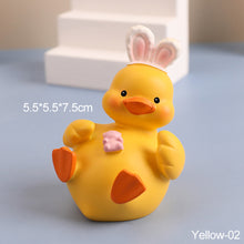 Load image into Gallery viewer, Lovely MOMO Duck Mini Toy Cute Duck Statue Doll Micro Landscape Kawaii Desk Car Interior Accessories Home Decoration Kids Gift
