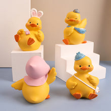Load image into Gallery viewer, Lovely MOMO Duck Mini Toy Cute Duck Statue Doll Micro Landscape Kawaii Desk Car Interior Accessories Home Decoration Kids Gift
