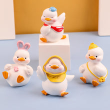 Load image into Gallery viewer, Lovely MOMO Duck Mini Toy Cute Duck Statue Doll Micro Landscape Kawaii Desk Car Interior Accessories Home Decoration Kids Gift

