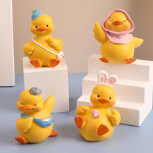 Load image into Gallery viewer, Lovely MOMO Duck Mini Toy Cute Duck Statue Doll Micro Landscape Kawaii Desk Car Interior Accessories Home Decoration Kids Gift
